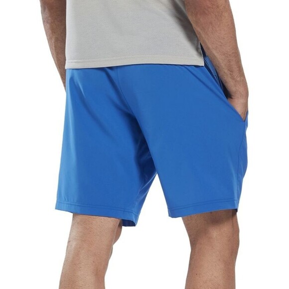 Reebok Men's Regular-Fit Moisture-Wicking 9" Drawstring Shorts Royal Blue S - Picture 3 of 7